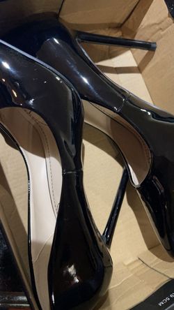Black Patent Leather Stiletto Heels