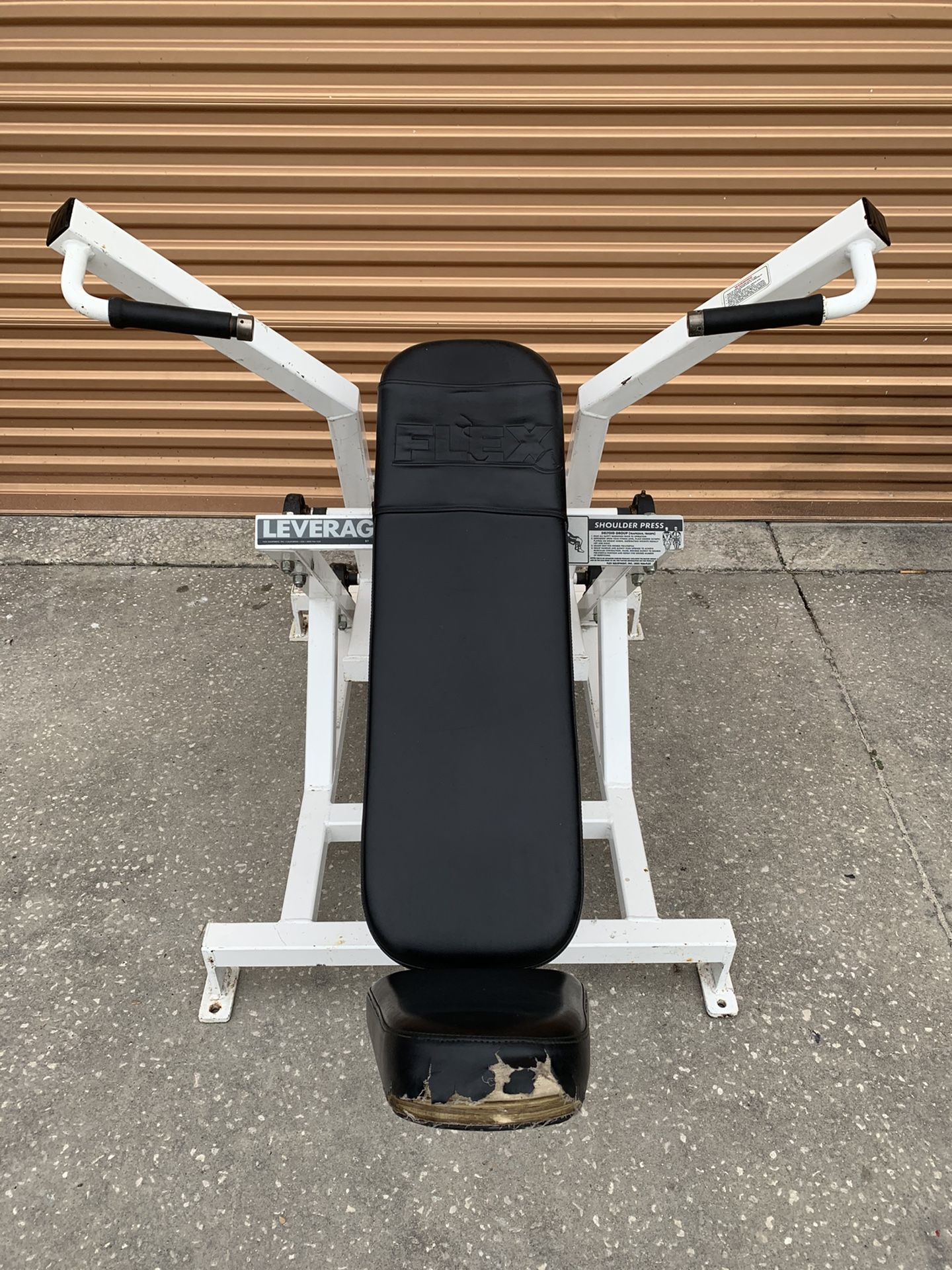 Wow! Flex Fitness Leverage Plate Loaded Shoulder Press! Extremely