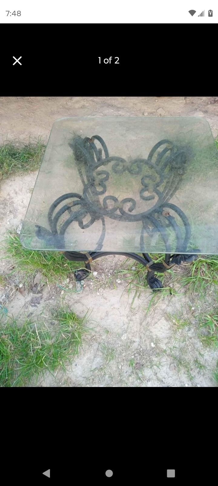 Glass End Table