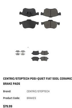 Front Brake Pads Fiat 500 New In Box Posi Quiet Brake Fluid