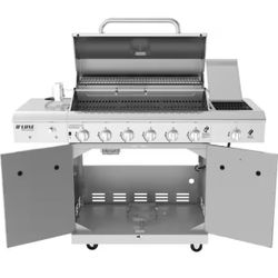 Nexgrill 6-Burner Propane Gas Grill in Stainless Steel with.