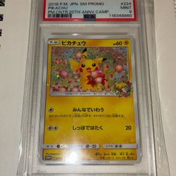 PSA 9 Pokemon Center Japan Pikachu 20th Anniversary Promo