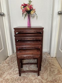 Antique Oriental Stacking Tables