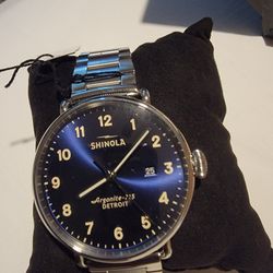 shinola canfield sport 43mm blue