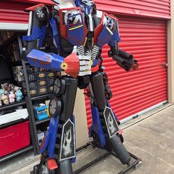 Large metal robot optimus prime