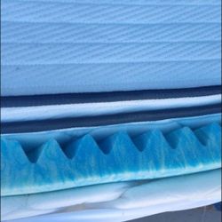 Twin Mattress with Foam Mattress Topper, Mattress Protector and Box Spring