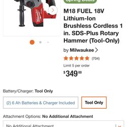 milwaukee rotary hammer 