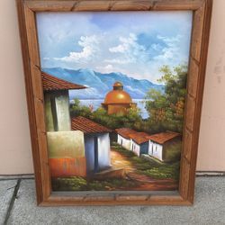 Framed painting