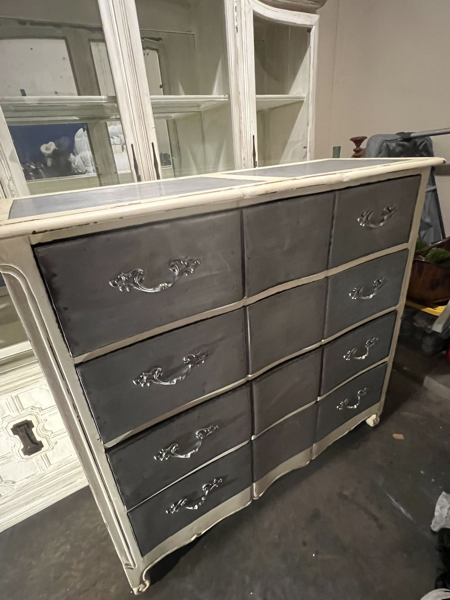 Vintage French Provincial Dresser – Tin Front Drawers