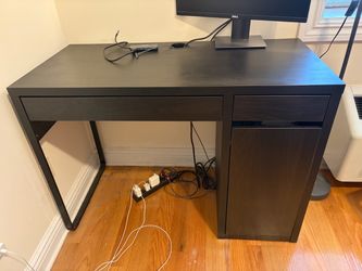 Used IKEA MICKE desk, brown/black