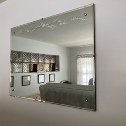 1950’s Antique Wall Mirror 40 X 30”