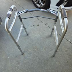 Guardian Easy Care Two-Button Folding Walkers with 5" Wheels