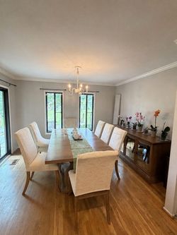 Large Dining Table with 8 Chairs – Spacious Dining Set