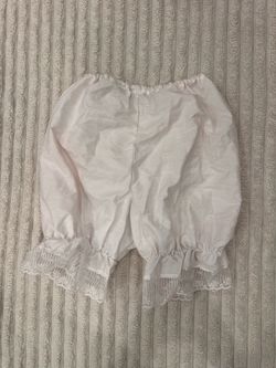 White Bloomers with Lace Trim