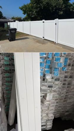 6ft - 8ft Vinyl Privacy Fence Panels & Full Fence Materials