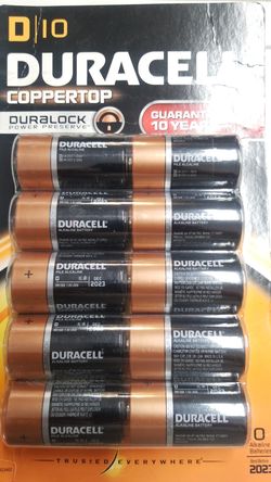 Duracel D battery 10 pack