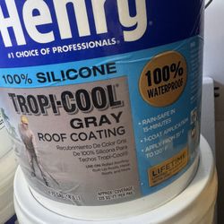 Henry Trop Cool Gray 100% Silicone Reflective Roof Coating 5Gallons Bucket