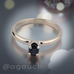 ✨💍14K White Gold Solitaire Sapphire Stone Ring 2g.|Sz 5.25✨💙