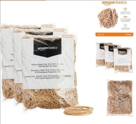 Rubber Bands, Office Supplies, Size 19 3-1/2 x 1/16 Inch, 1250 Bands  3 Packs