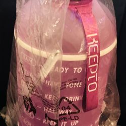 New 1 Galloon Water bottle With Straw 