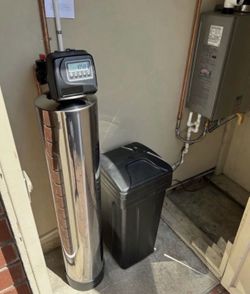 Stainless Steel Single Tank Salt Water Softener System - High Quality Large Capacity with RO Alkaline Kitchen Filter