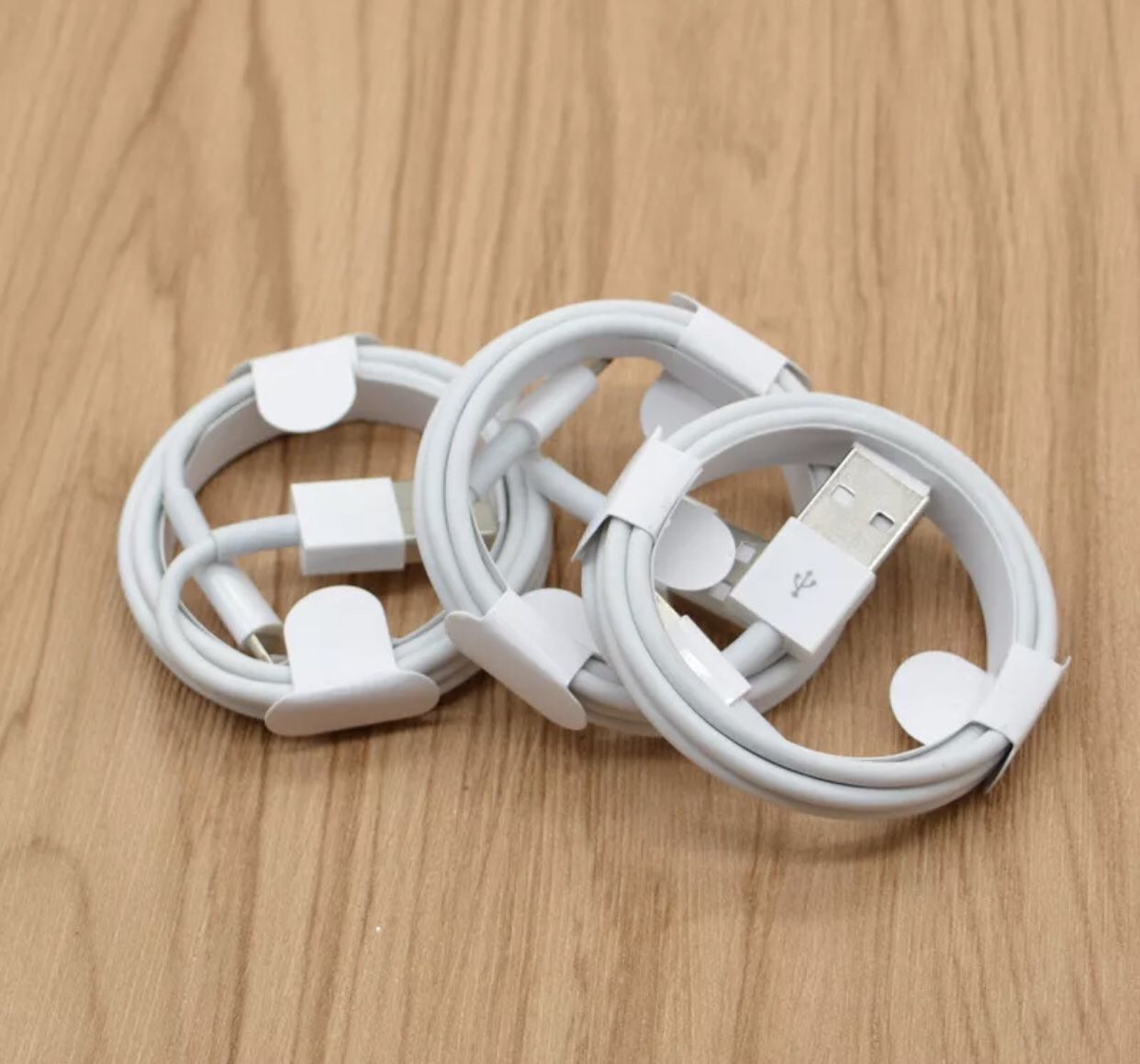3 Charger Cables Cords For iPhone 5 6 7 8 X 11 12 13 14 Pro Max - charging cables 3 FT Long