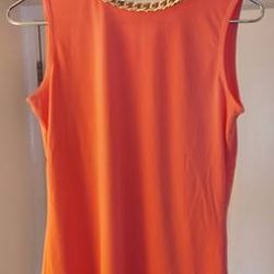 Brand new! Size XS, Calvin Klein blouse,  with tags gold-tone hardware accents -