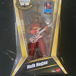 WWE Elite Collection Legends Series 23 Hulk Hogan w/ Patriotic Guitar Figure NIB