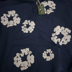 denim tears cotton wreath zip up