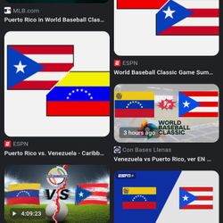 PUERTO RICO VS VENEZUELA WORLD BASEBALL CLASSIC TONIGHT