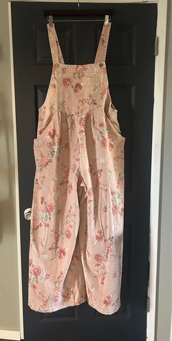 Blue Velvet floral overalls