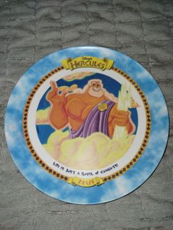 Vintage Disney Hercules Zeus Collectible Plate Disney Franchise PMC Dallas USA