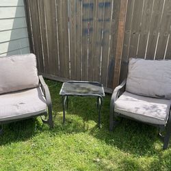 Patio Furniture Two Seater with Side Table