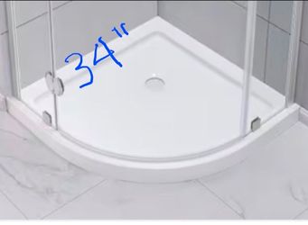 34" x 34" CORNER SHOWER BASE NEW