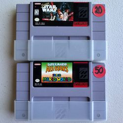Super Nintendo. Super Mario All Stars. Super Star Wars. SNES
