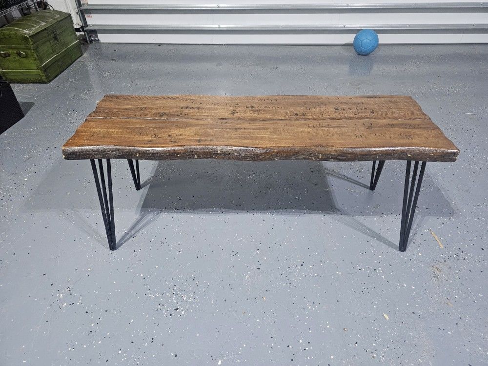 BENCH Wood & Wroght Iron