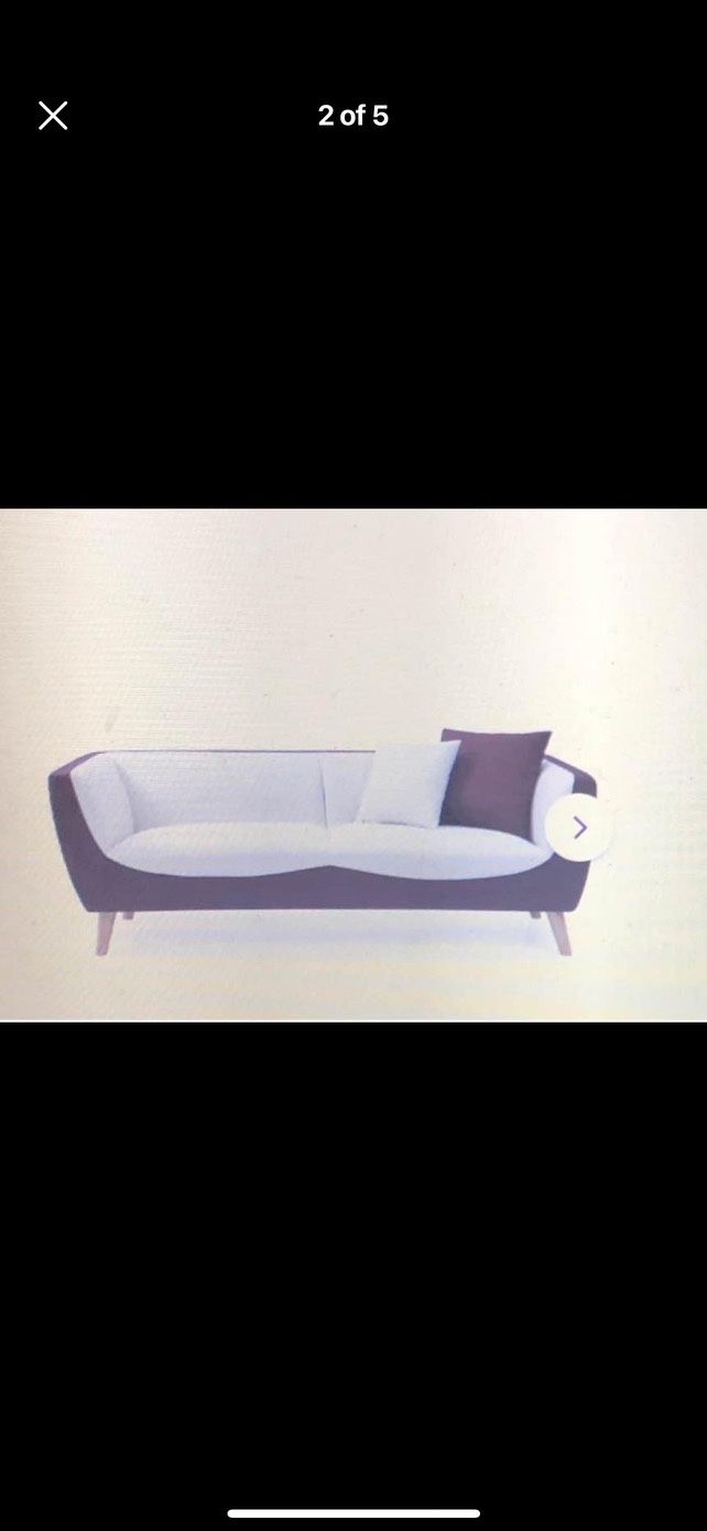 NEW still in Box 2 Brown & White Contemporary Sofa