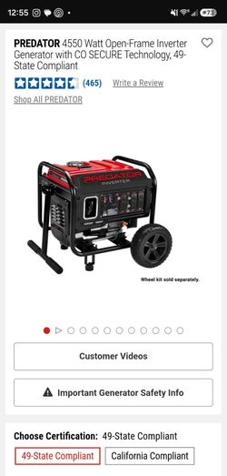 Predator 4550W Open-Frame Inverter Generator