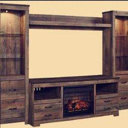 Tv Table With Fire palce