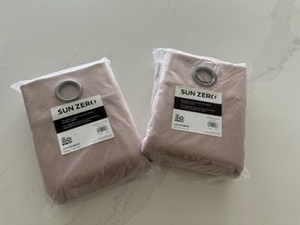 New blush blackout curtains