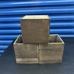 8”x8” Wood Vase ( Total Of 7)