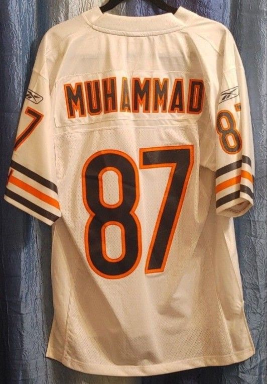 Chicago Bears Size M Reebok #87 MUSHIN MUHAMMAD "ONFIELD AWAY" Jersey MINT CONDITION!😇Please Read Description.