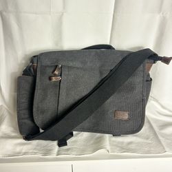 Laptop Messenger Bag – Water-Resistant Canvas Shoulder Bag, Work Briefcase & College