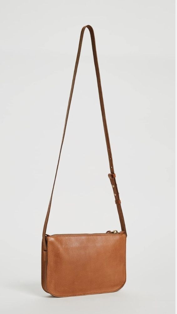 Madewell Women's The Simple Crossbody Bag, English Saddle, Tan