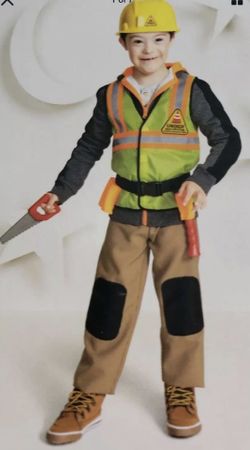 Unisex Construction Worker Costume size L 12/14, Brand NEW! Porch Pickup or Can Ship!