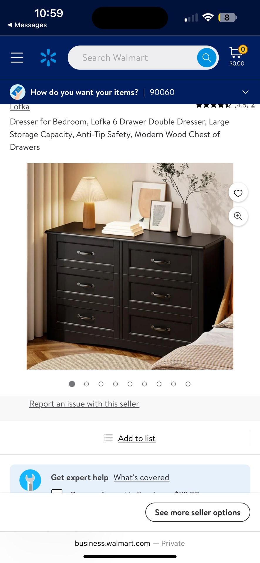 6 Drawer Double Dresser 