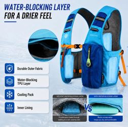 Savior Cool Cooling Hydration Vest with 2L BPA-Free Water Bladder, Running Vest