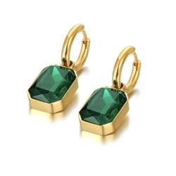 E191- Cubic Geometric Zirconia Dangle Charms Earrings!