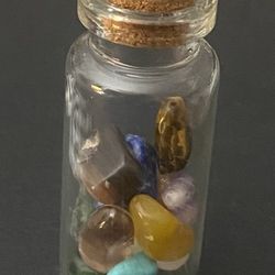 Gem And Semi-Precious Stones In Mini Jars (2 in.)