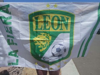 La Fiera Blanca Mexico Futbol Club Leon Flag Banner 3x5ft Man Cave Decor